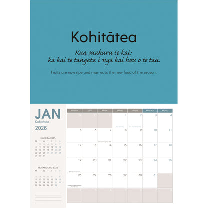 2026 Wall Calendar New Zealand Maramataka