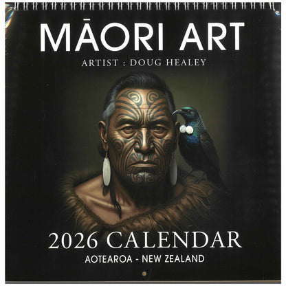 2026 Wall Calendar New Zealand Maori Art - Doug Healey / Spiral Bound
