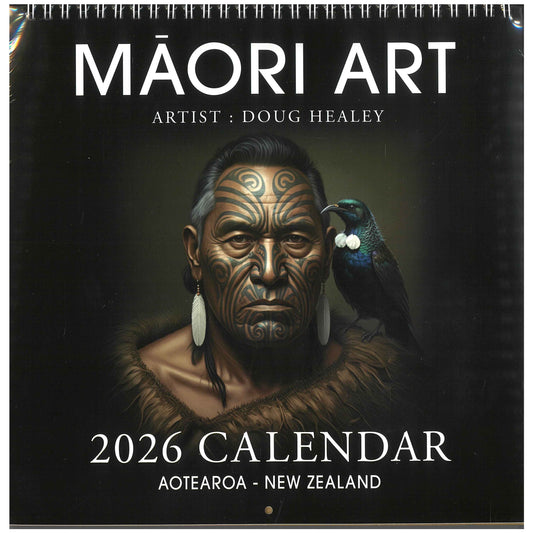 2026 Wall Calendar New Zealand Maori Art - Doug Healey / Spiral Bound