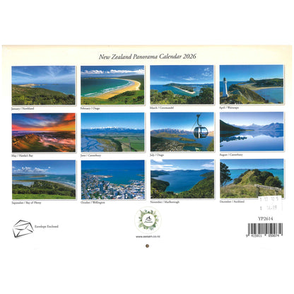 2026 Wall Calendar New Zealand Panorama