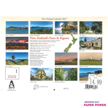 2027 Wall Calendar - New Zealand / Pull-out Year Planner