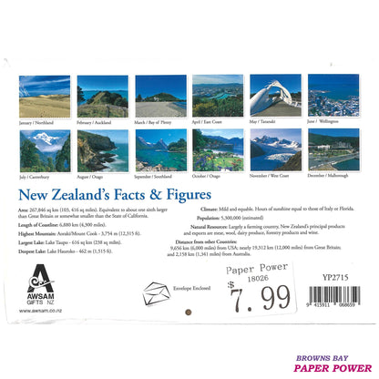 2027 Wall Calendar - New Zealand In Colour
