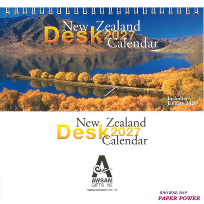 2027 Wall Calendar - New Zealand Desk