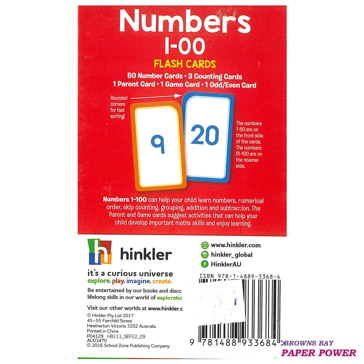 Flash Card - Numbers 1-100