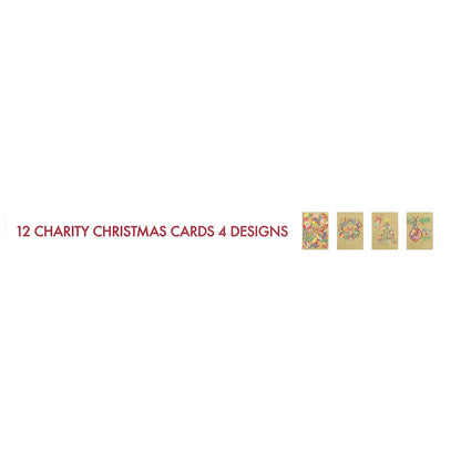 Xmas Boxed Cards - 12 cards, 4 designs