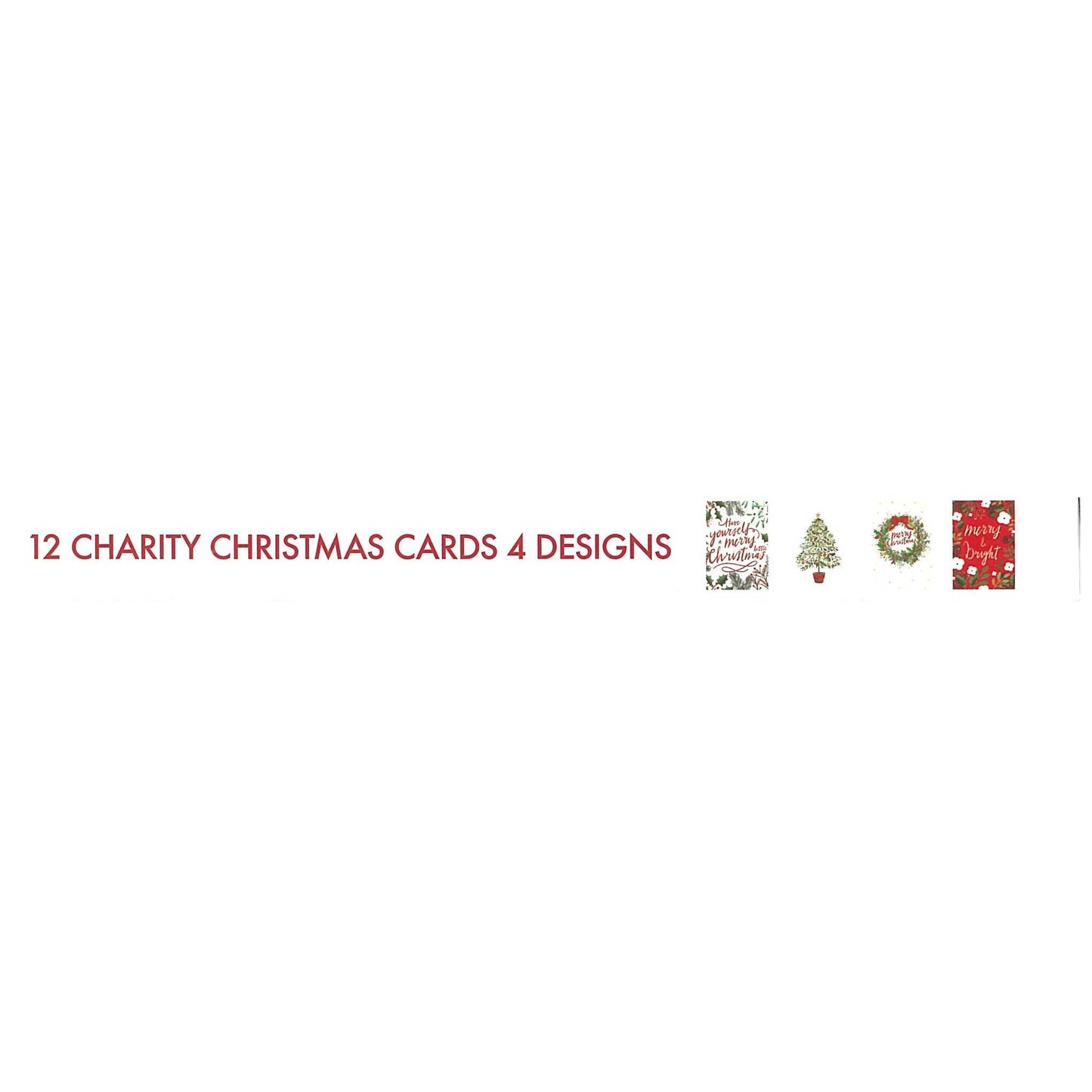 Xmas Boxed Cards - 12 cards, 4 designs