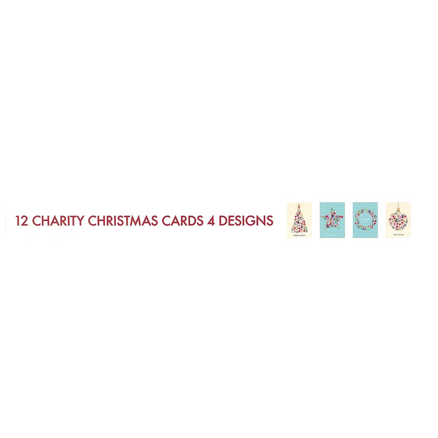 Xmas Boxed Cards - 12 cards, 4 designs