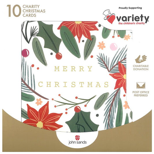Xmas Boxed Cards - 10 Cards/Pack