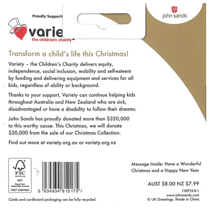 Xmas Boxed Cards - 10 Cards/Pack
