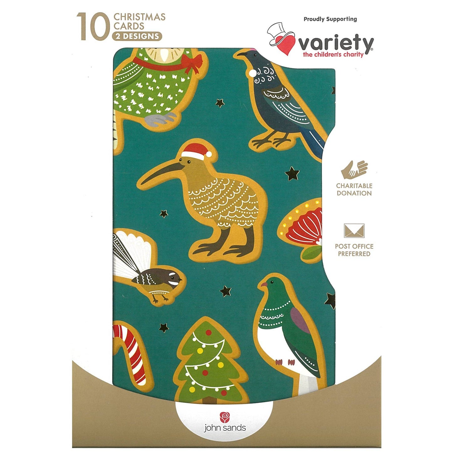 Xmas Boxed Cards - 10 Cards, 2 designs