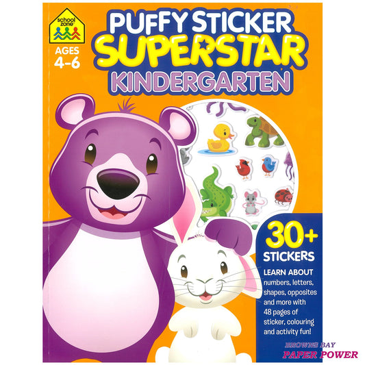 Puffy Sticker Superstar Kindergarten - School Zone