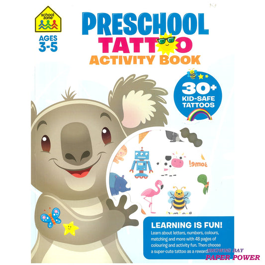 Preschool Tattoo Activity Book - School Zone