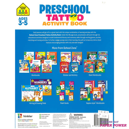 Preschool Tattoo Activity Book - School Zone