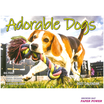 2027 Wall Calendar - Adorable Dogs