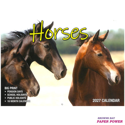 2027 Wall Calendar - Horses