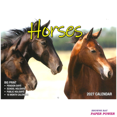2027 Wall Calendar - Horses