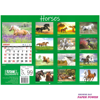 2027 Wall Calendar - Horses