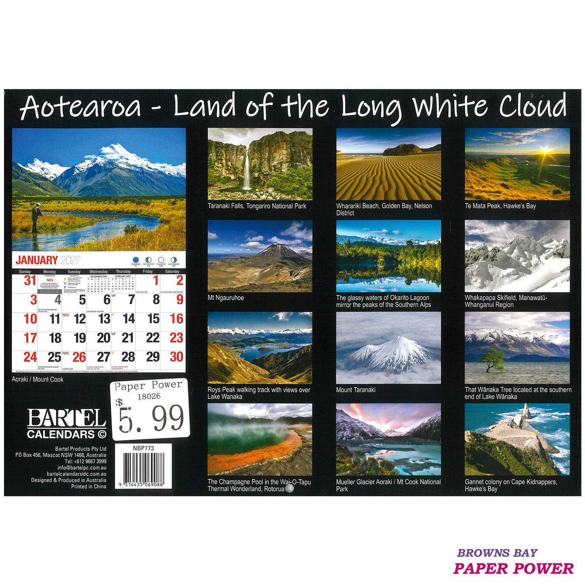 2027 Wall Calendar - Aotearoa