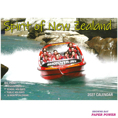2027 Wall Calendar - Spirit Of New Zealand