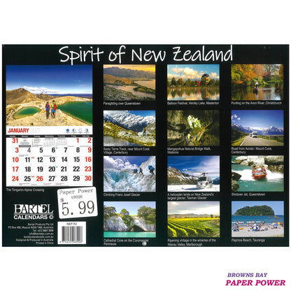 2027 Wall Calendar - Spirit Of New Zealand