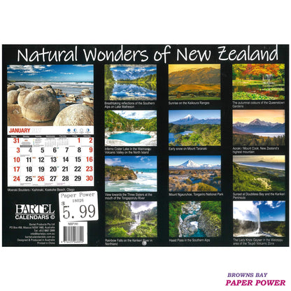2027 Wall Calendar - Natural Wonders Of New Zealand
