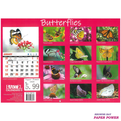 2027 Wall Calendar - Butterflies
