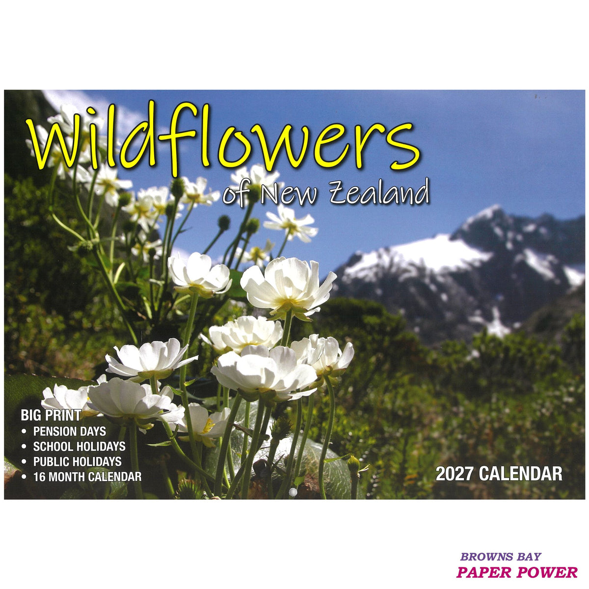 2027 Wall Calendar - Wildflowers Of New Zealand