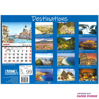 2027 Wall Calendar - Destinations