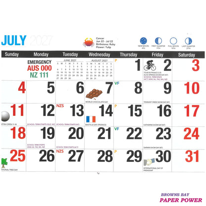 2027 Wall Calendar - Read Ezy