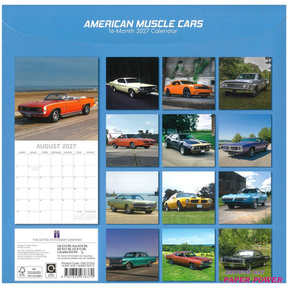 2027 Wall Calendar - American Muscle Cars