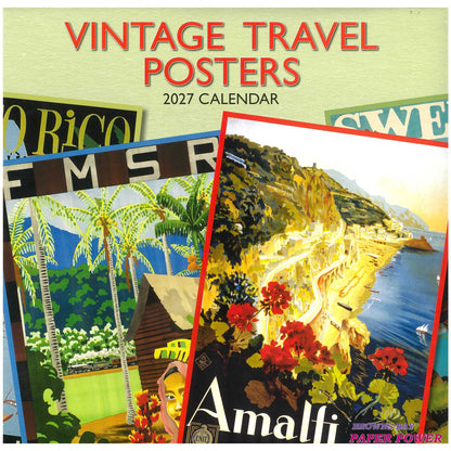 2027 Wall Calendar - Vintage Travel Posters