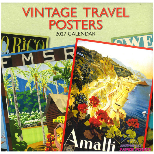 2027 Wall Calendar - Vintage Travel Posters