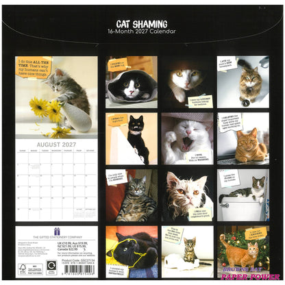 2027 Wall Calendar - Cat Shaming