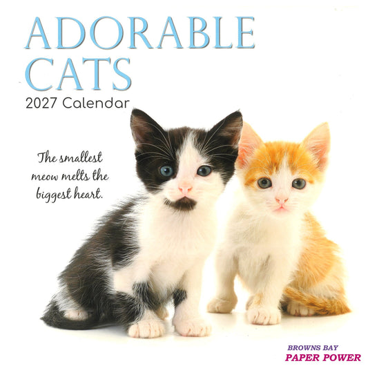 2027 Wall Calendar - Adorable Cats
