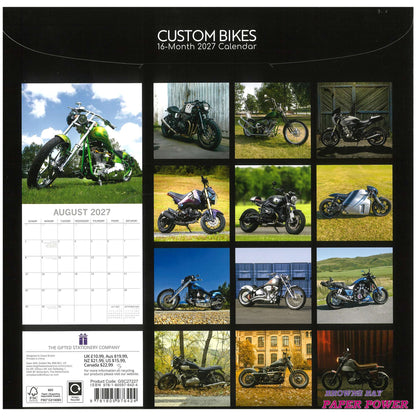 2027 Wall Calendar - Custom Bikes
