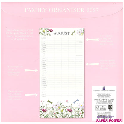 2027 Wall Calendar - Family Organiser