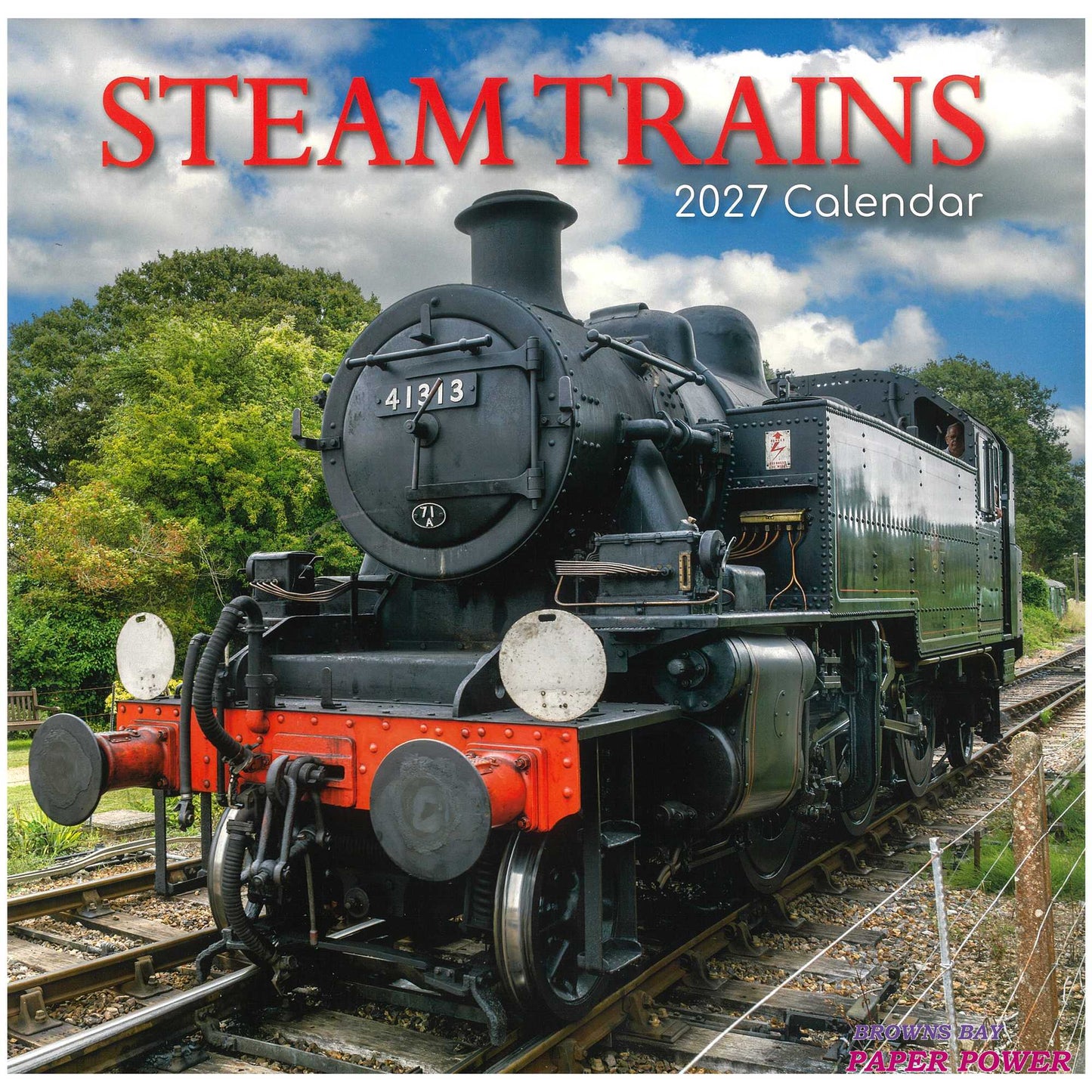 2027 Wall Calendar - Steam Trains