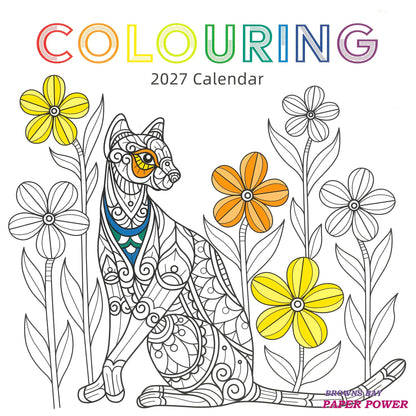 2027 Wall Calendar - Colouring