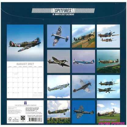 2027 Wall Calendar - Spitfires