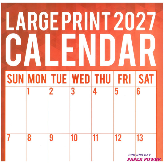 2027 Wall Calendar - Large Print