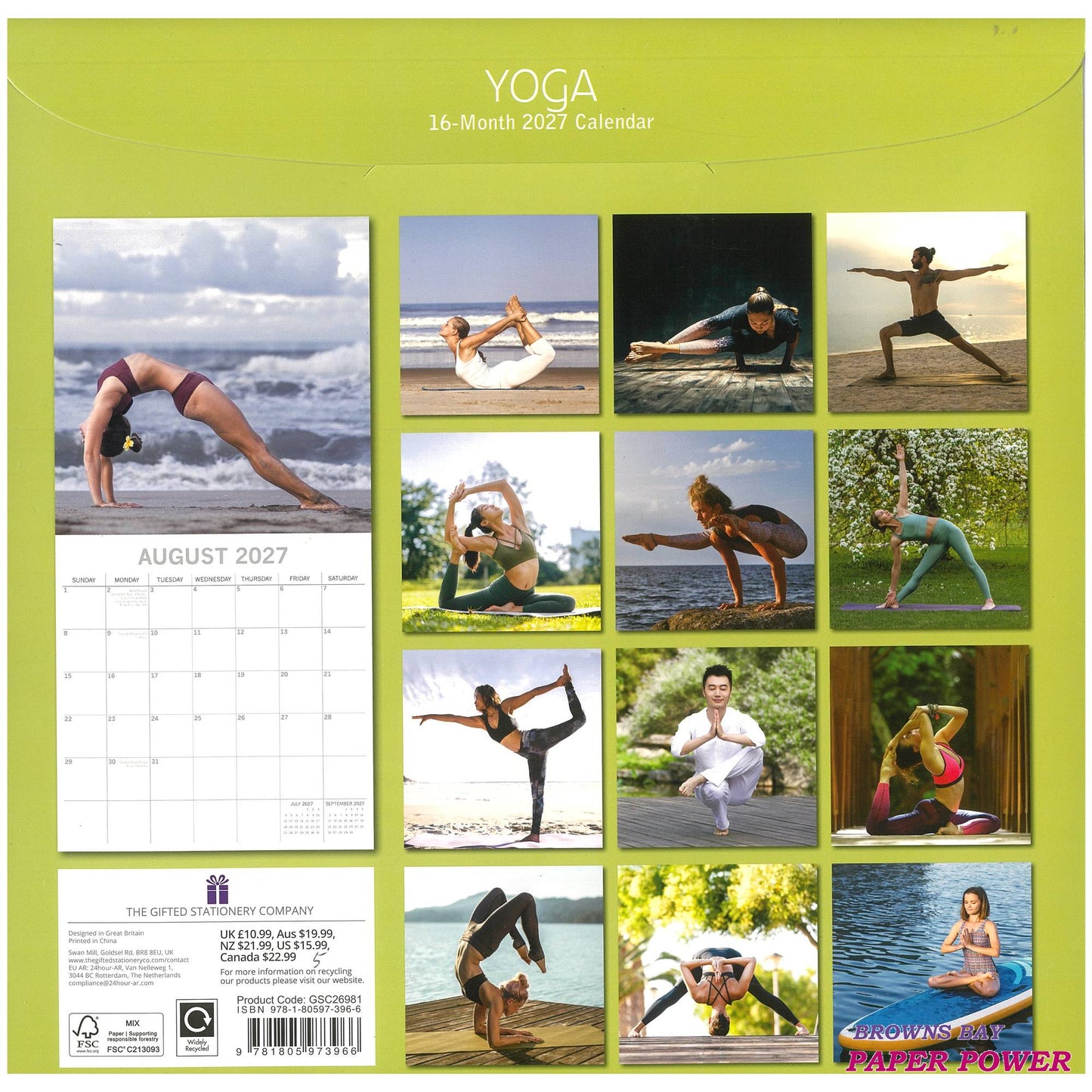 2027 Wall Calendar - Yoga