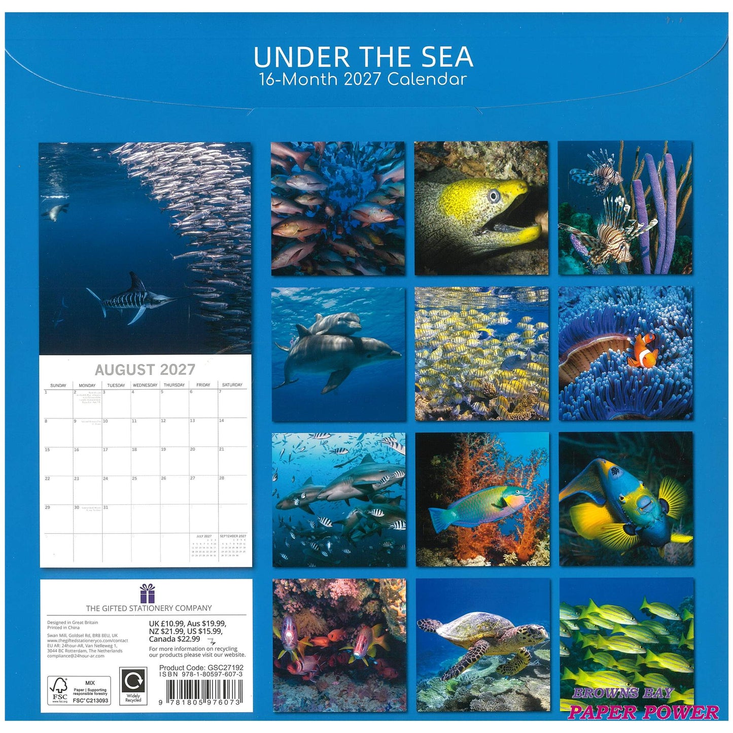 2027 Wall Calendar - Under The Sea