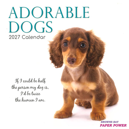 2027 Wall Calendar - Adorable Dogs