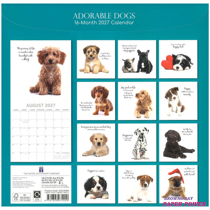 2027 Wall Calendar - Adorable Dogs