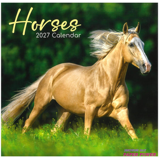 2027 Wall Calendar - Horses