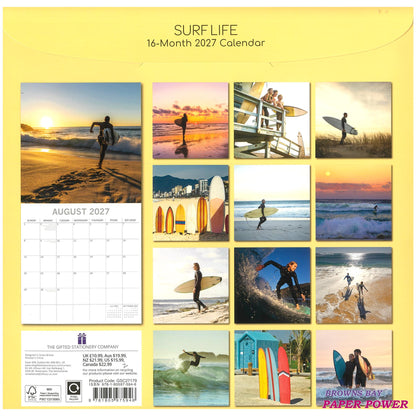 2027 Wall Calendar - Surf Life