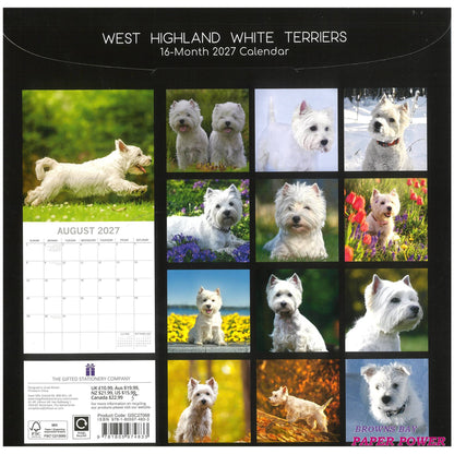 2027 Wall Calendar - West Highland White Terriers