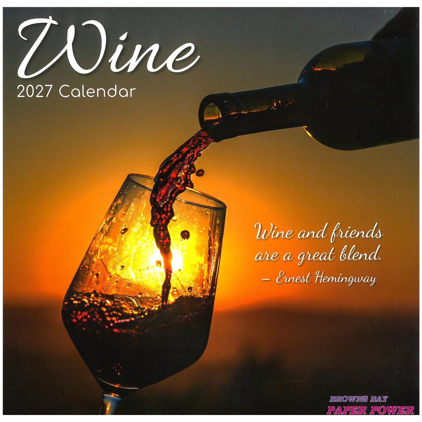 2027 Wall Calendar - Wine
