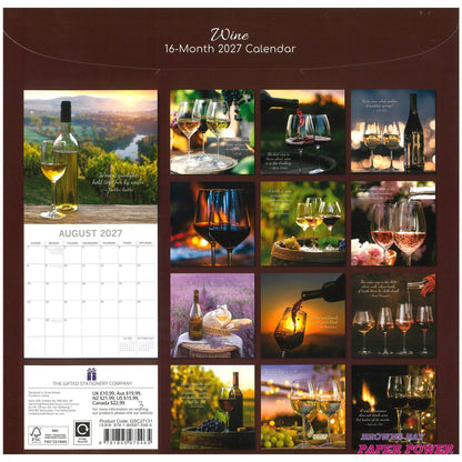 2027 Wall Calendar - Wine