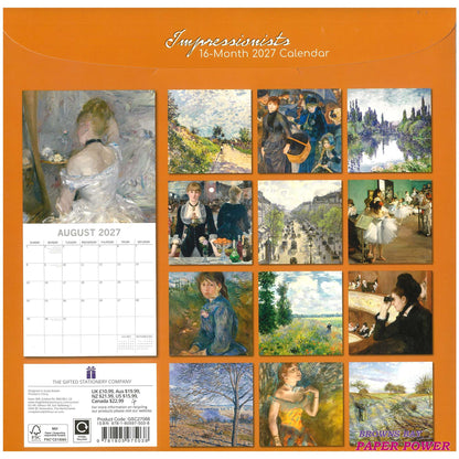 2027 Wall Calendar - Impressionists